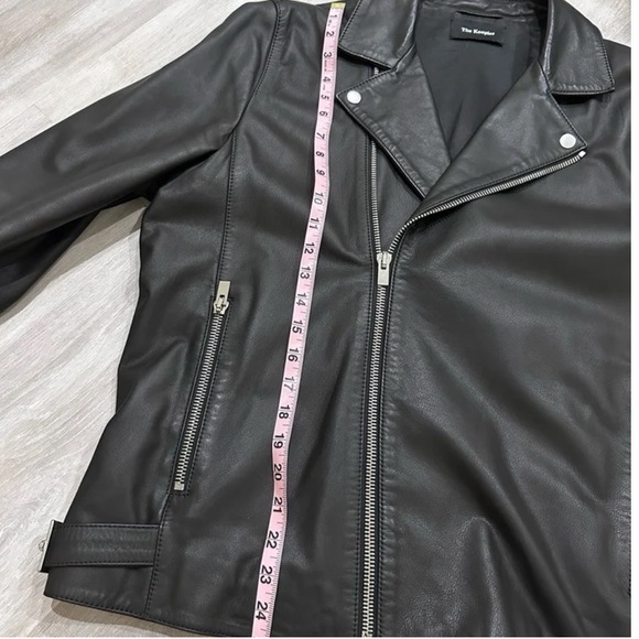 The Kooples Biker Leather Jacket Men Large Black - Picture 6 of 8